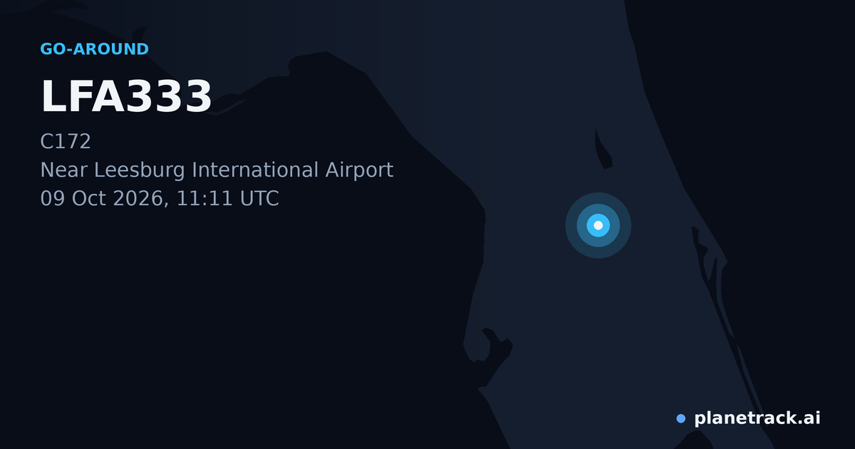 Map of where LFA333's go-around happened