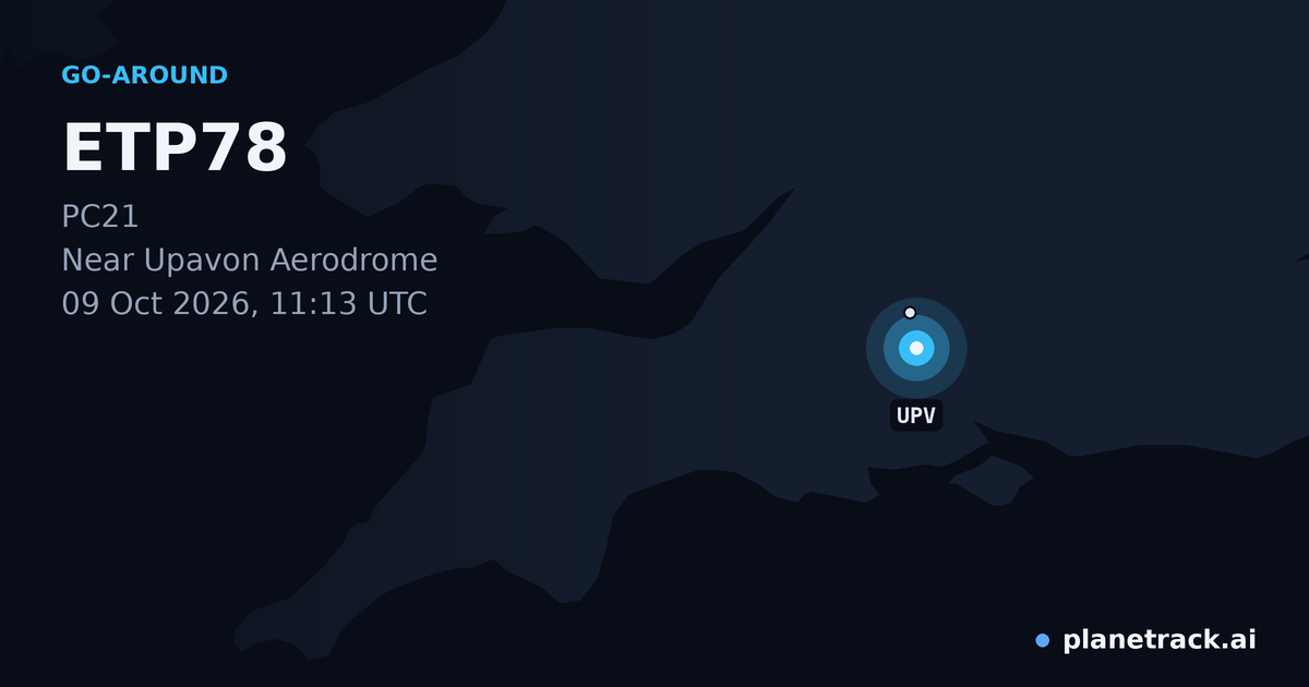 Map of where ETP78's go-around happened