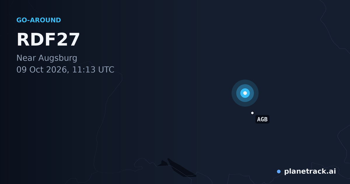 Map of where RDF27's go-around happened
