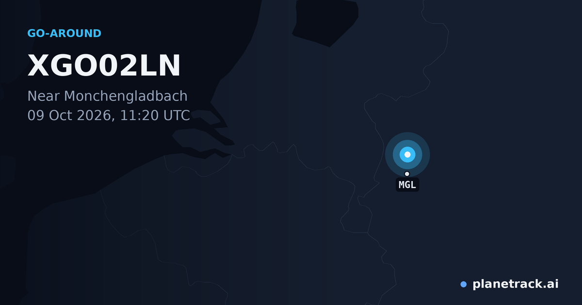 Map of where XGO02LN's go-around happened