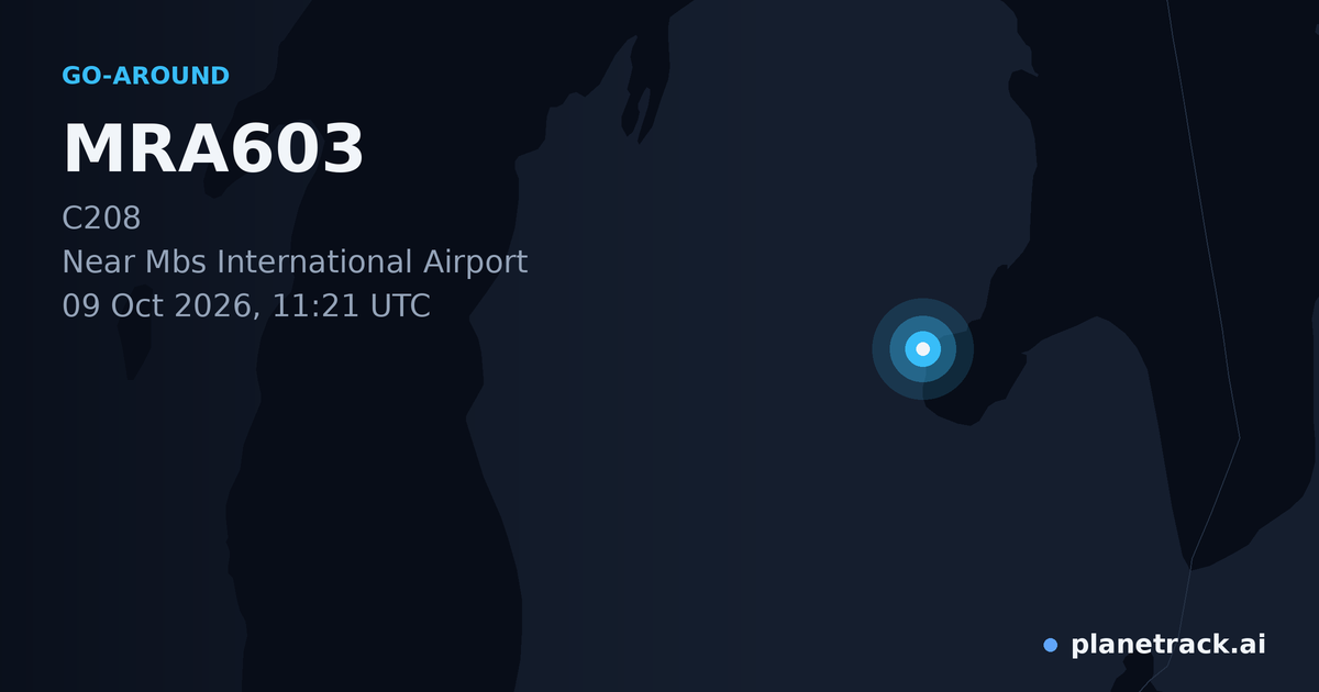 Map of where MRA603's go-around happened