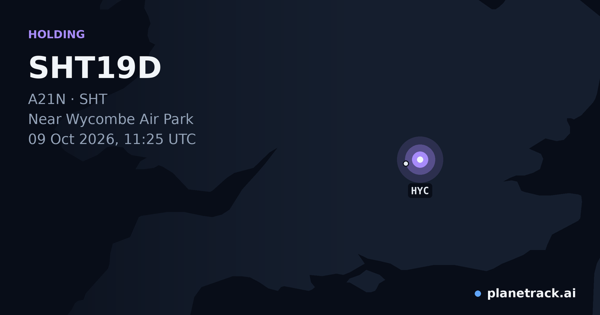 Map of where SHT19D's holding pattern happened