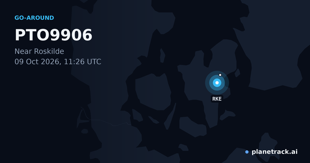 Map of where PTO9906's go-around happened