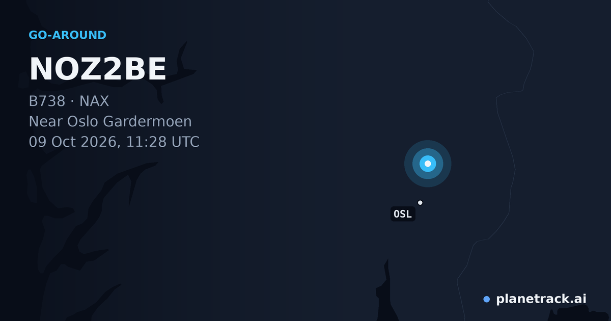 Map of where NOZ2BE's go-around happened