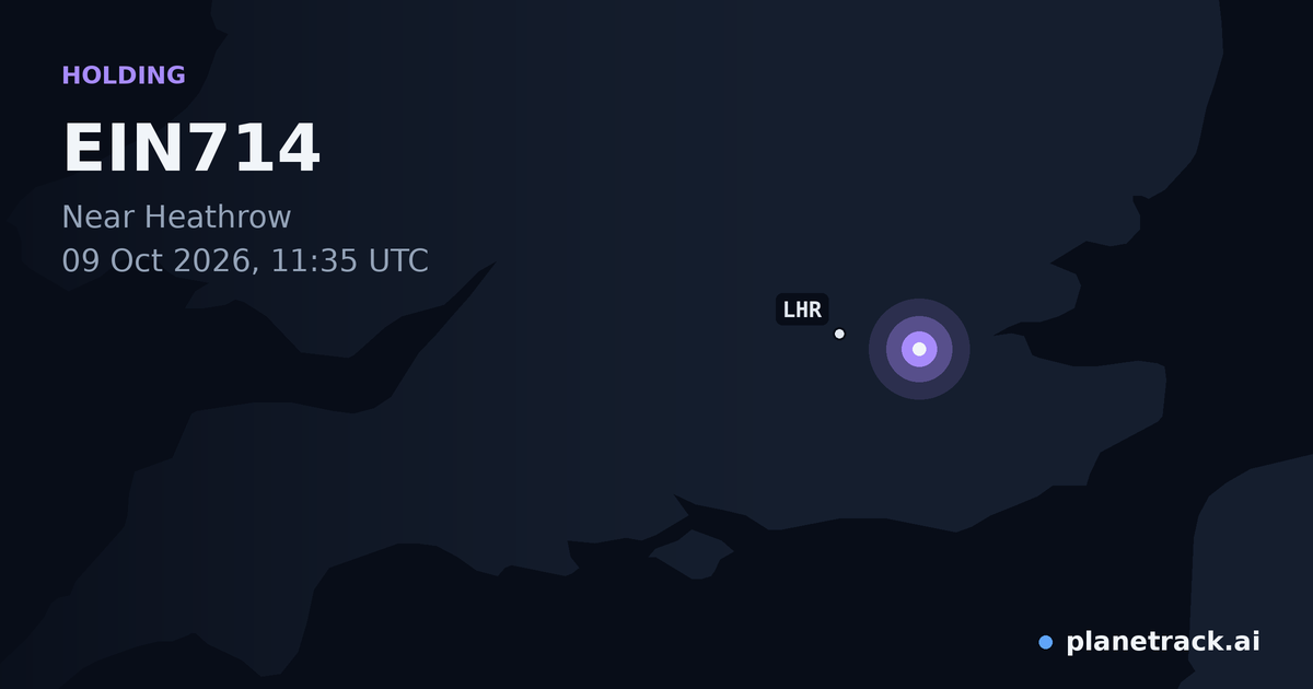 Map of where EIN714's holding pattern happened