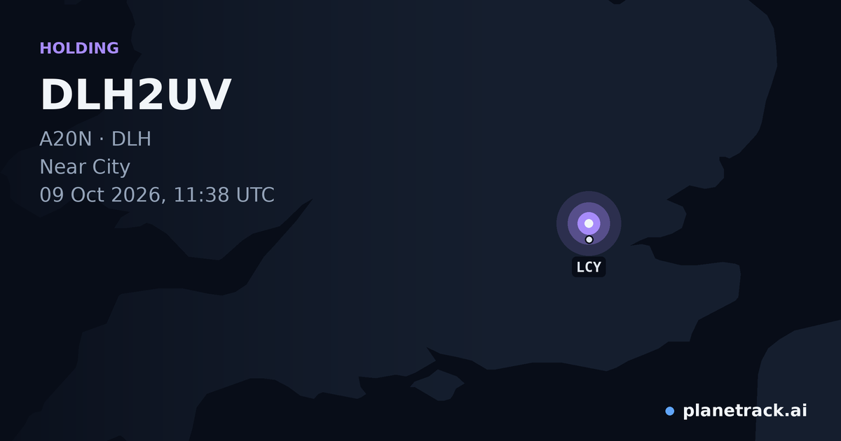 Map of where DLH2UV's holding pattern happened