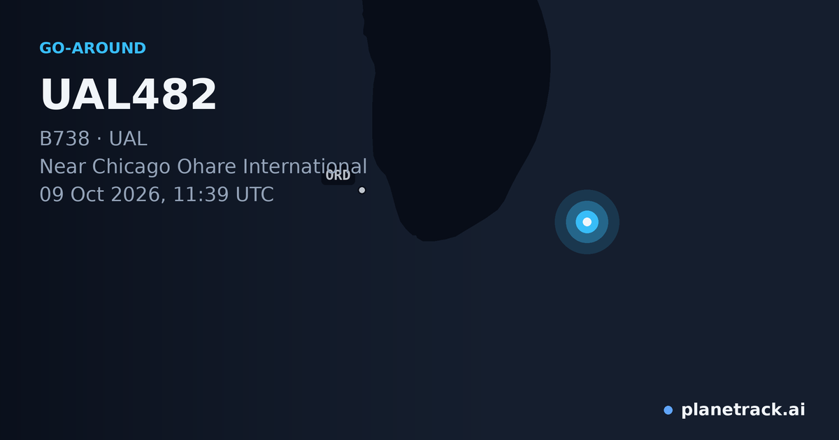 Map of where UAL482's go-around happened
