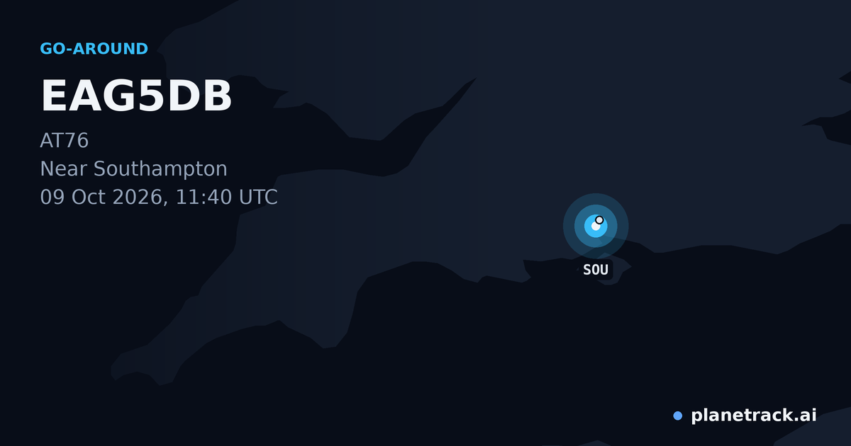 Map of where EAG5DB's go-around happened