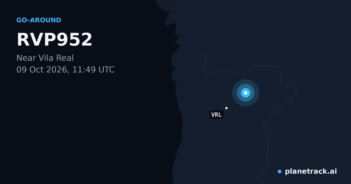 Map of where RVP952's go-around happened