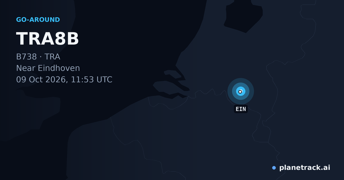 Map of where TRA8B's go-around happened
