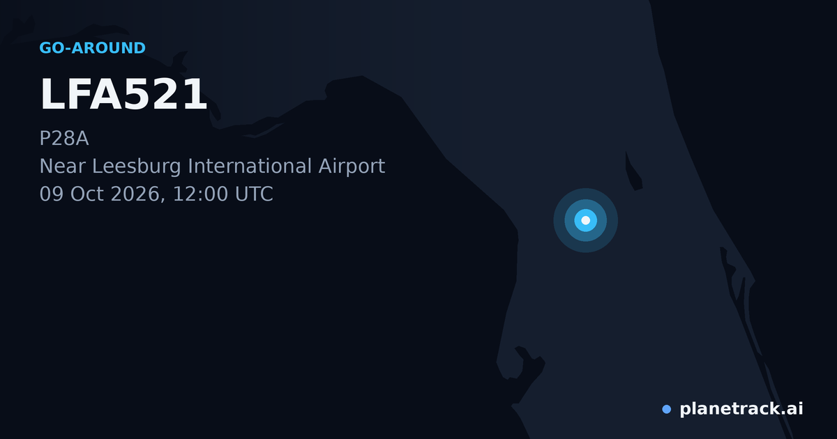 Map of where LFA521's go-around happened