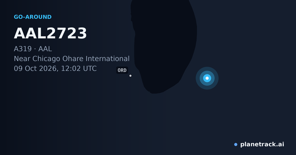 Map of where AAL2723's go-around happened