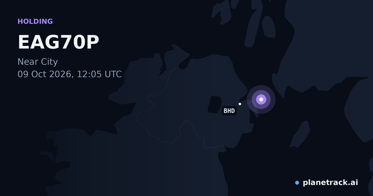 Map of where EAG70P's holding pattern happened