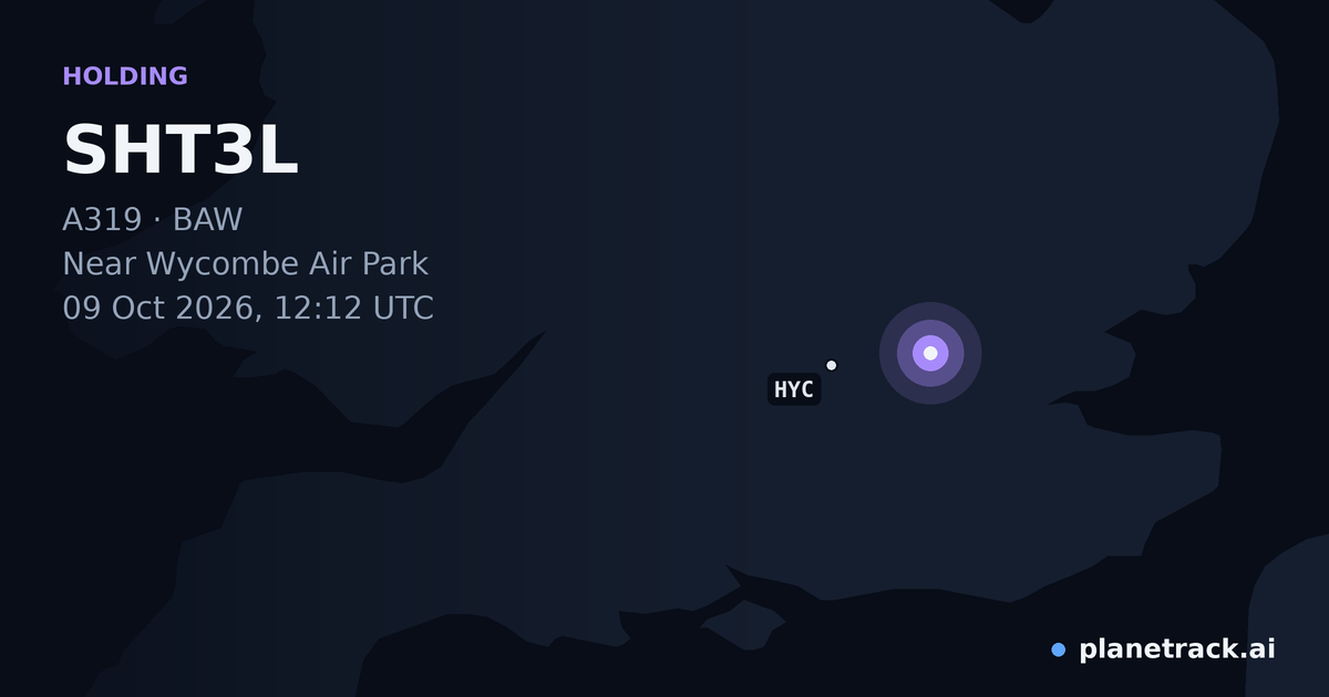 Map of where SHT3L's holding pattern happened