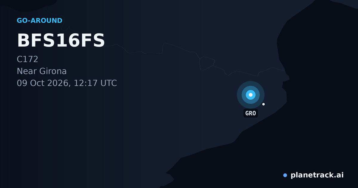 Map of where BFS16FS's go-around happened