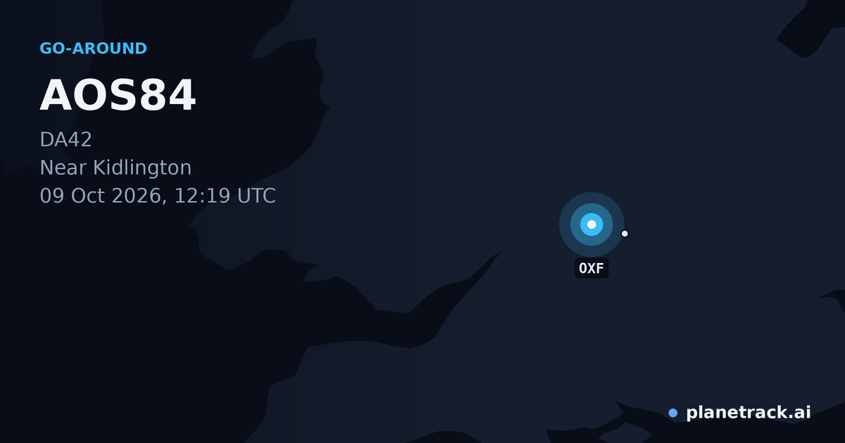 Map of where AOS84's go-around happened