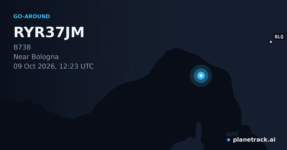 Map of where RYR37JM's go-around happened