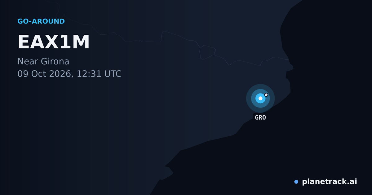 Map of where EAX1M's go-around happened