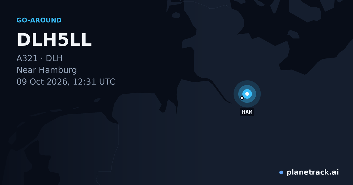 Map of where DLH5LL's go-around happened