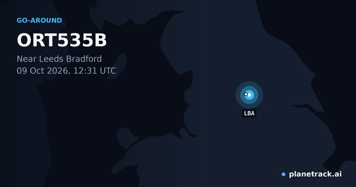 Map of where ORT535B's go-around happened