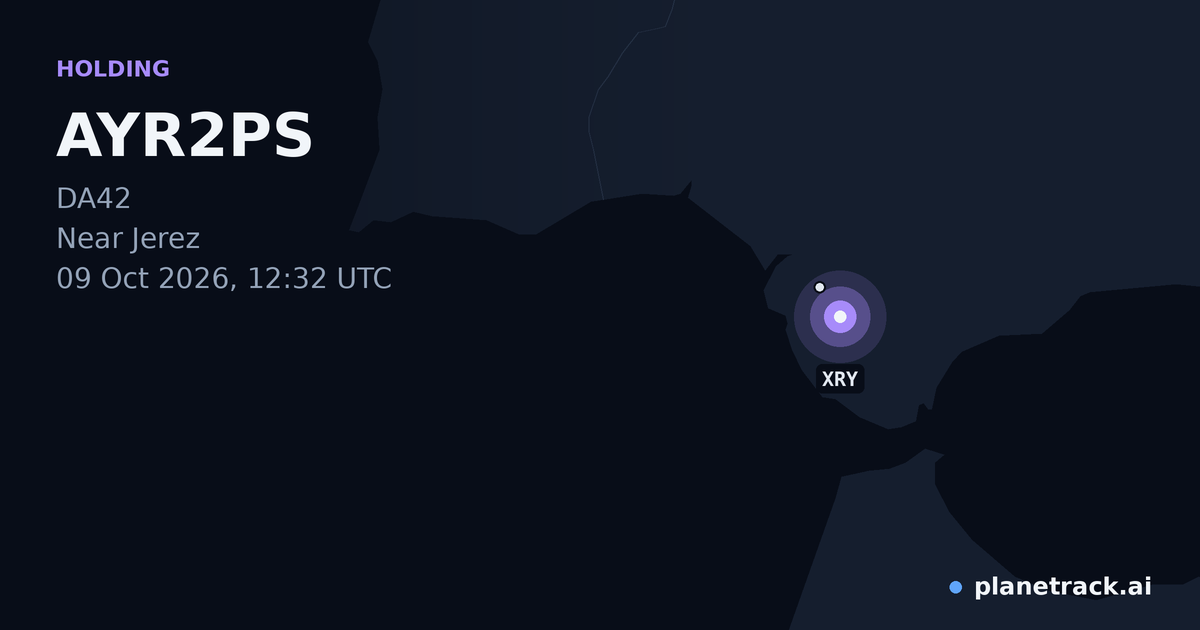 Map of where AYR2PS's holding pattern happened