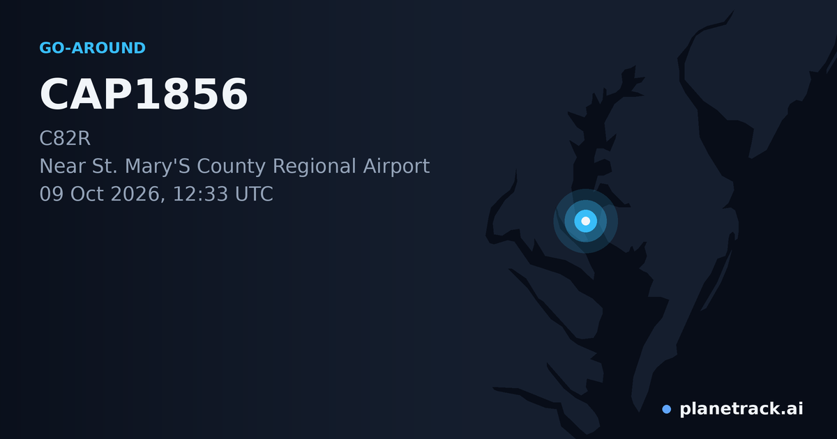Map of where CAP1856's go-around happened