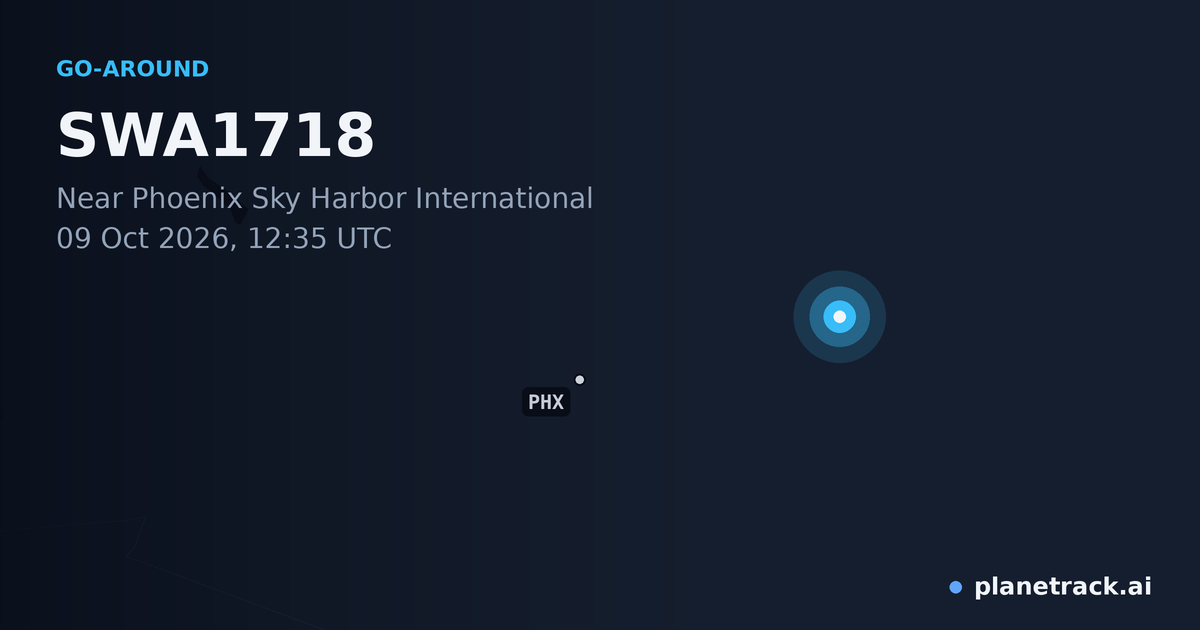 Map of where SWA1718's go-around happened