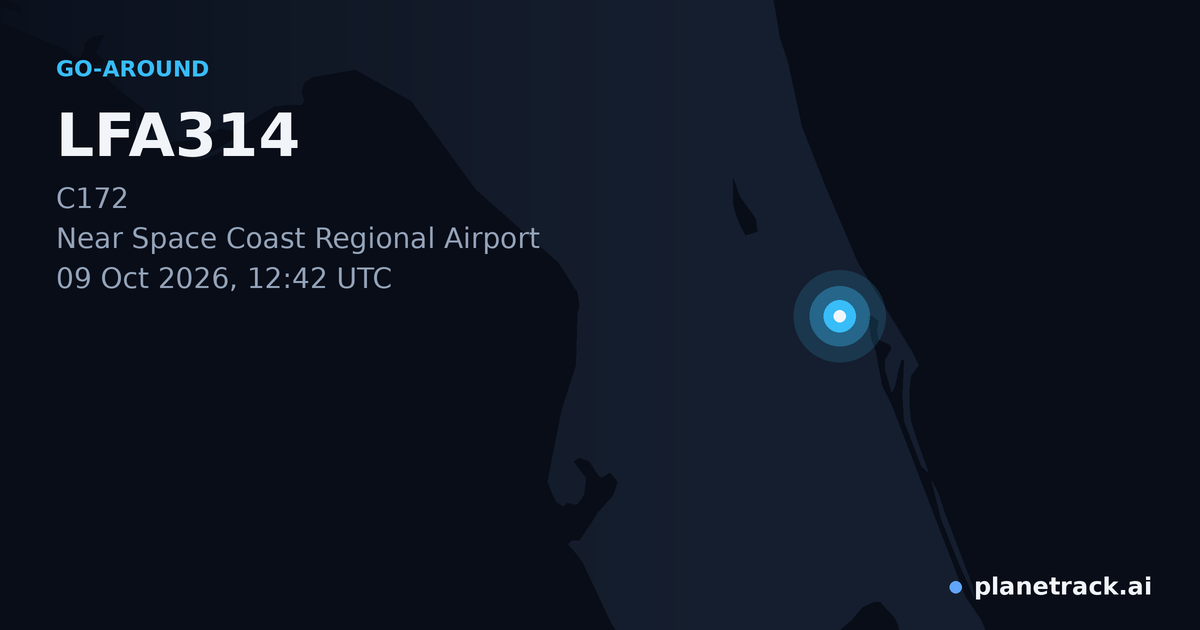 Map of where LFA314's go-around happened
