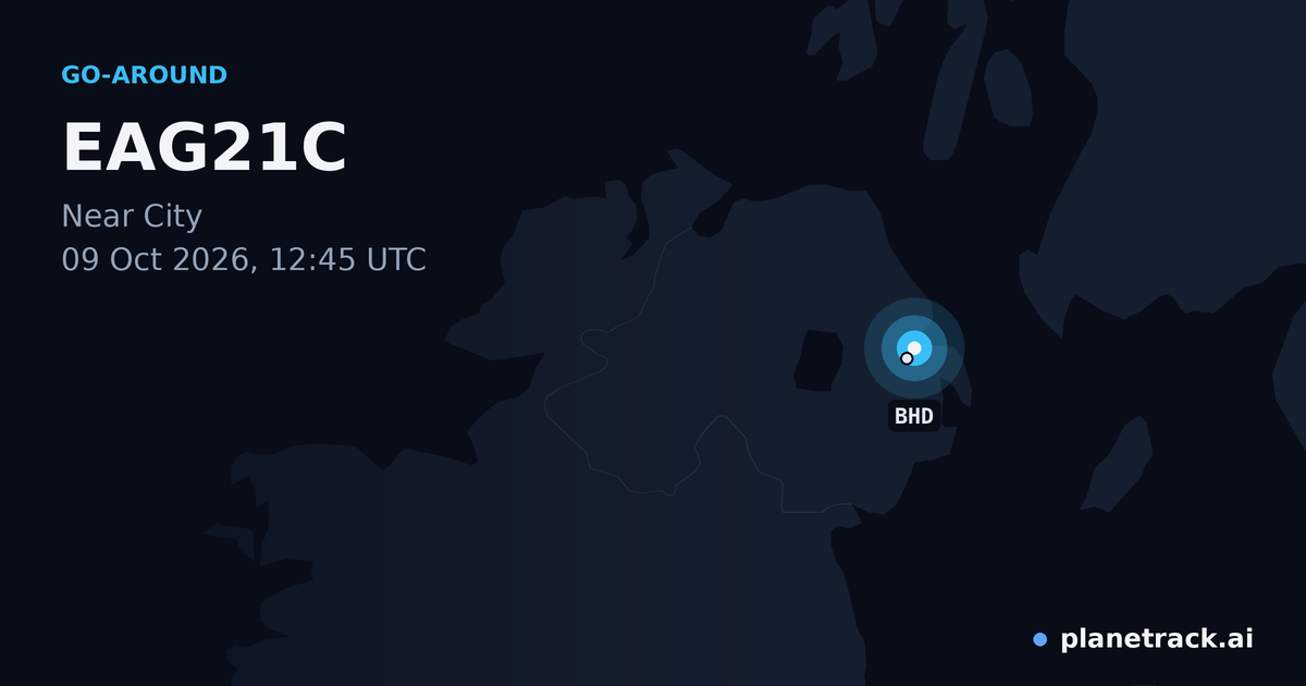 Map of where EAG21C's go-around happened