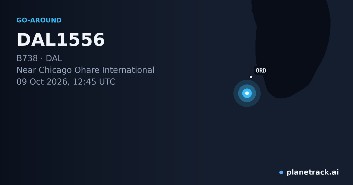 Map of where DAL1556's go-around happened