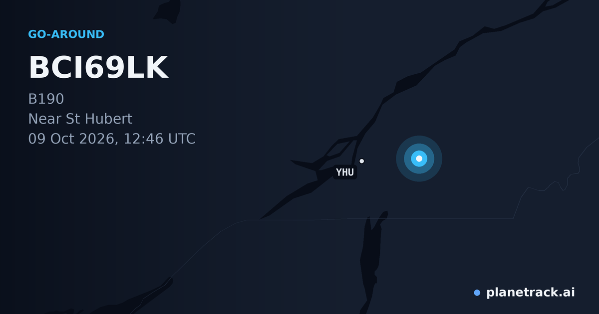 Map of where BCI69LK's go-around happened