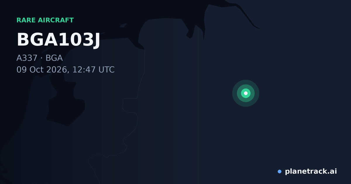 Map of where BGA103J's rare aircraft happened