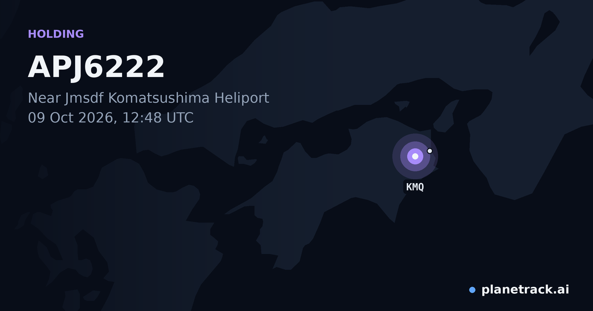Map of where APJ6222's holding pattern happened