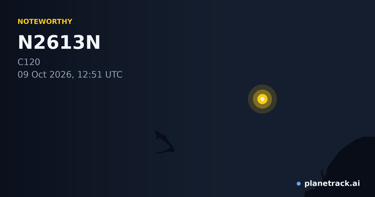 Map of where N2613N's special aircraft happened