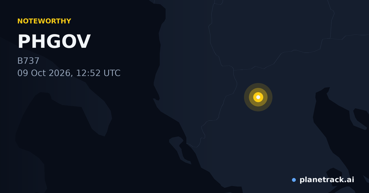 Map of where PHGOV's special aircraft happened