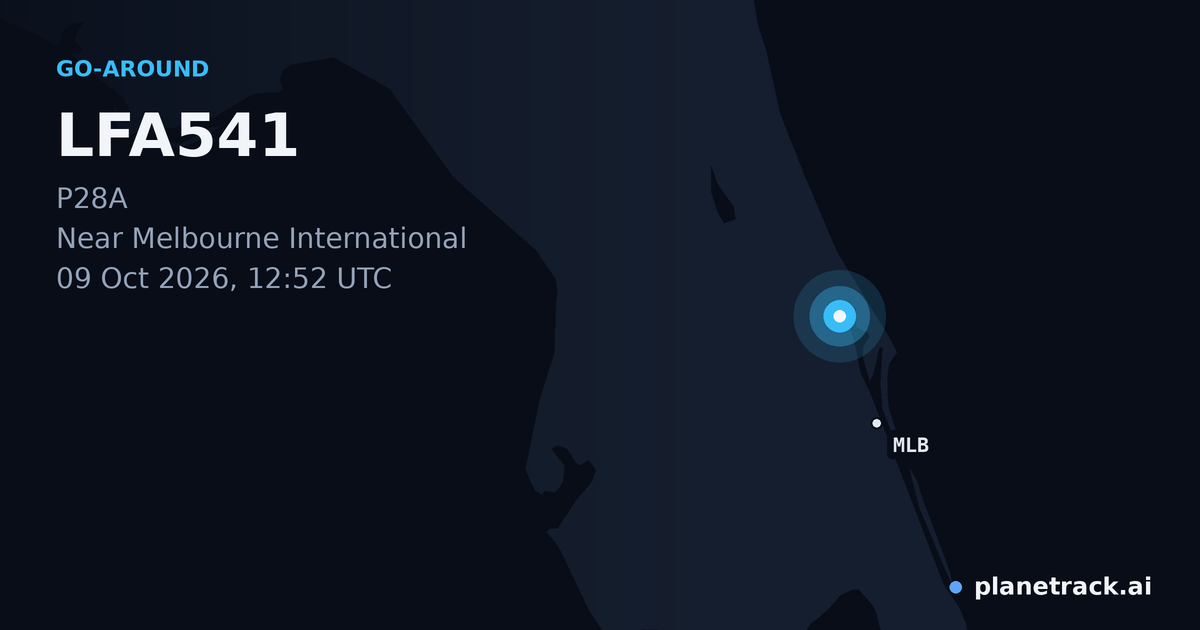 Map of where LFA541's go-around happened