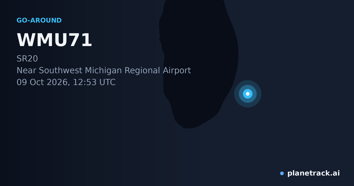 Map of where WMU71's go-around happened