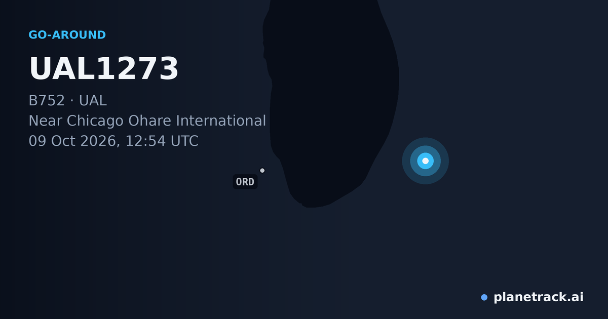 Map of where UAL1273's go-around happened
