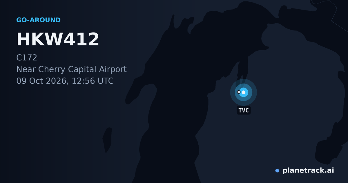 Map of where HKW412's go-around happened