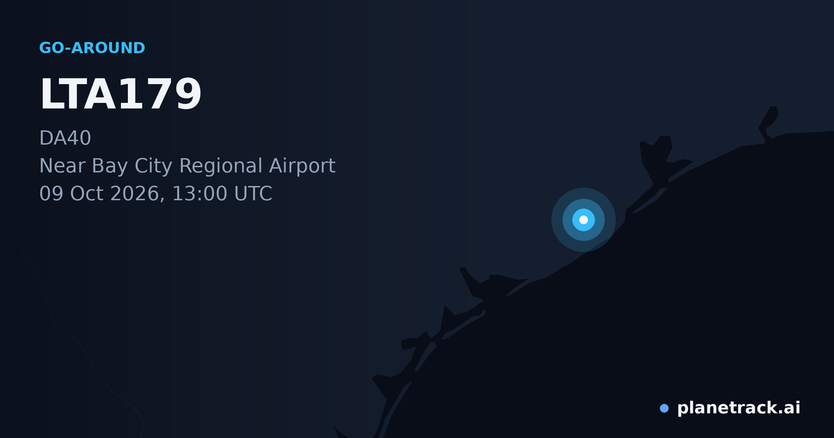 Map of where LTA179's go-around happened