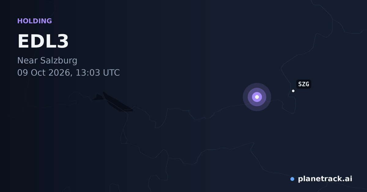 Map of where EDL3's holding pattern happened