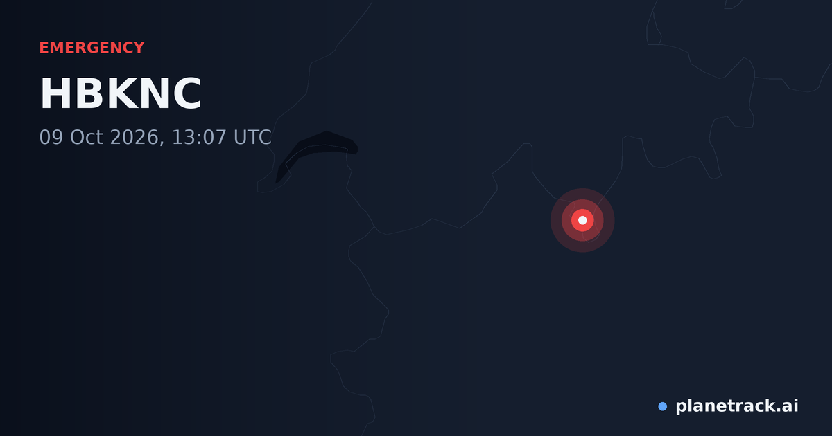 Map of where HBKNC's emergency: squawk 7700 happened