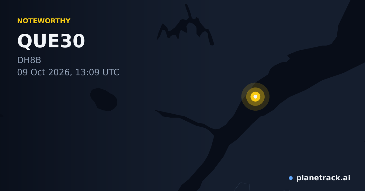 Map of where QUE30's special aircraft happened