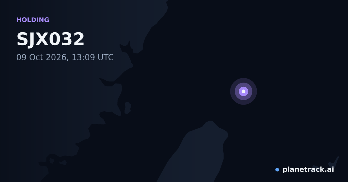Map of where SJX032's holding pattern happened