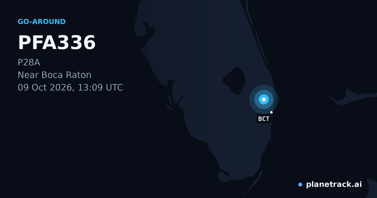 Map of where PFA336's go-around happened