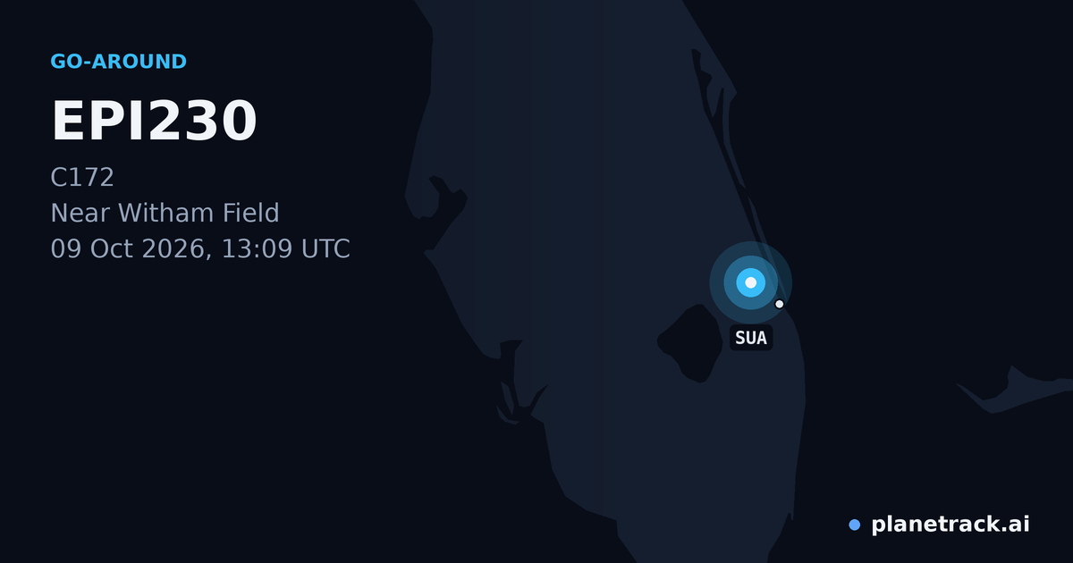 Map of where EPI230's go-around happened