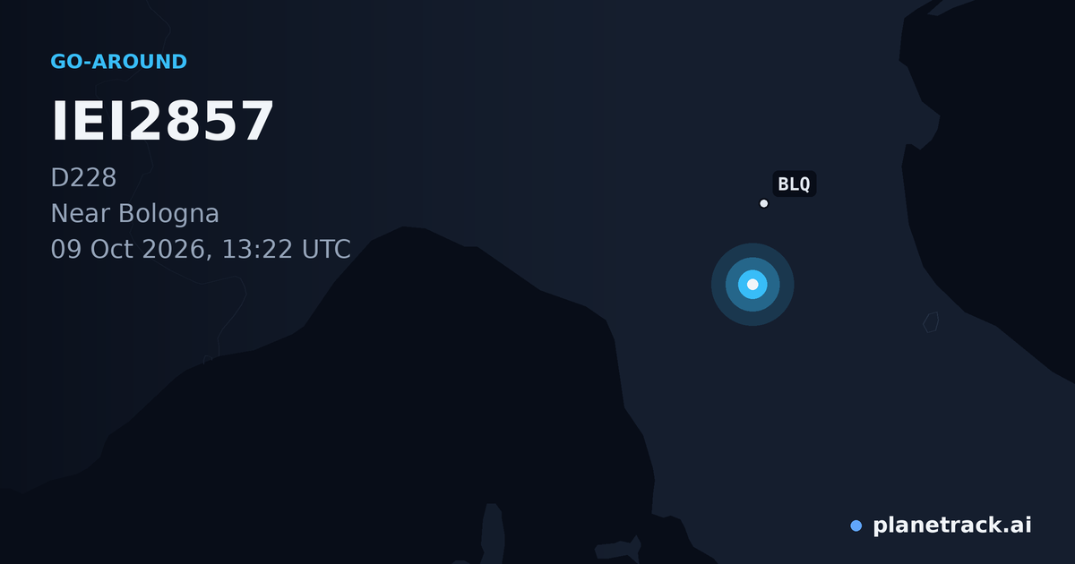 Map of where IEI2857's go-around happened