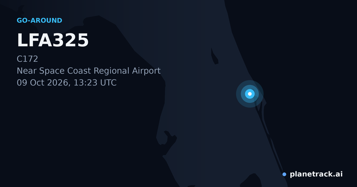 Map of where LFA325's go-around happened