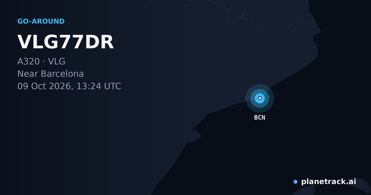 Map of where VLG77DR's go-around happened