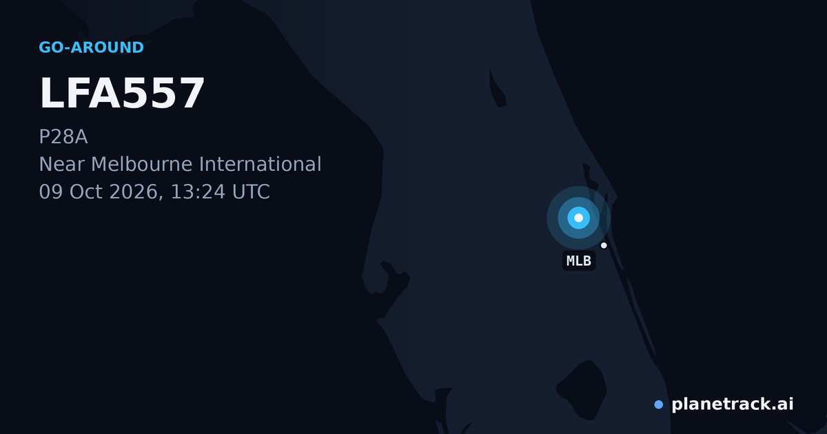 Map of where LFA557's go-around happened